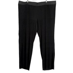 NorthStyle Women’s size 3XL Elastic Waist Pull On Pants Black Accordion Pleated